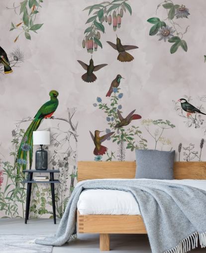 vogels en planten behang vogels en planten behang