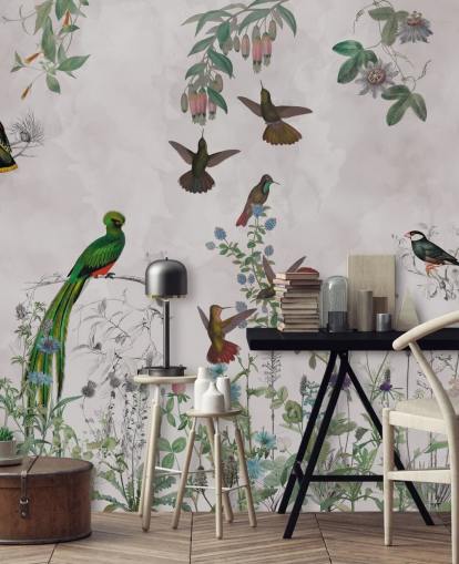 vogels en planten behang vogels en planten behang