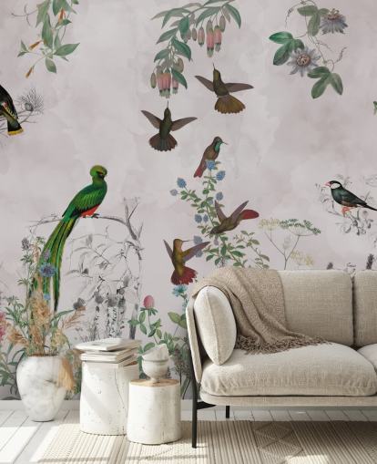 vogels en planten behang vogels en planten behang