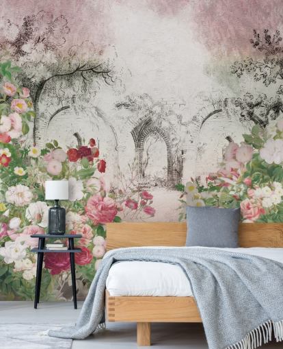 pretty rose garden wallpaper