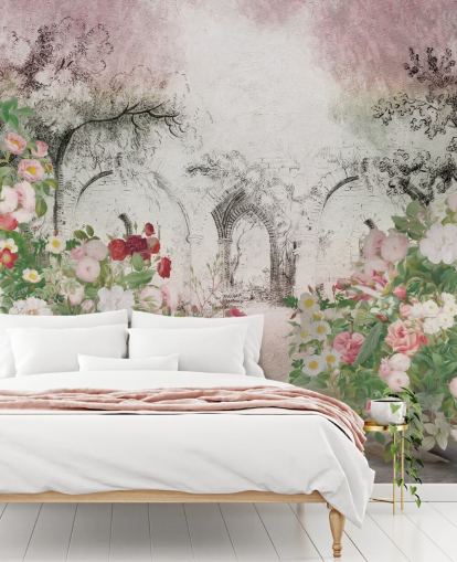 pretty rose garden wallpaper