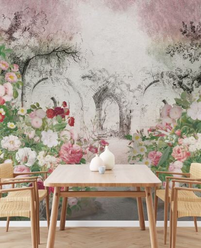papel de parede bonito jardim de rosas