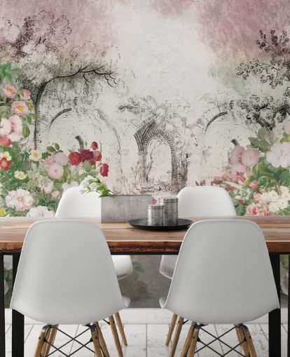 pretty rose garden wallpaper