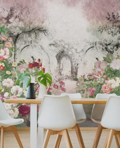 pretty rose garden wallpaper