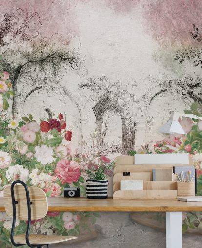 pretty rose garden wallpaper