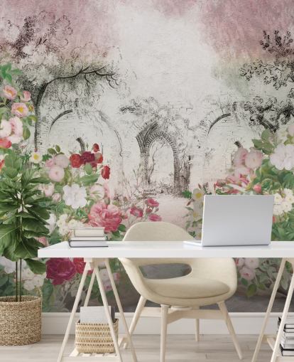 pretty rose garden wallpaper