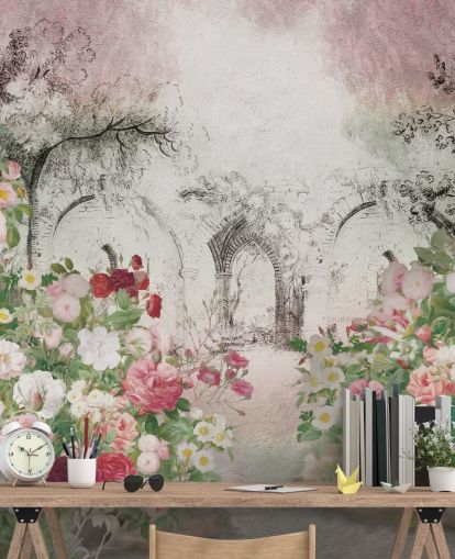 pretty rose garden wallpaper