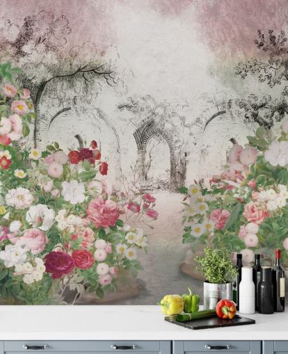 papel de parede bonito jardim de rosas