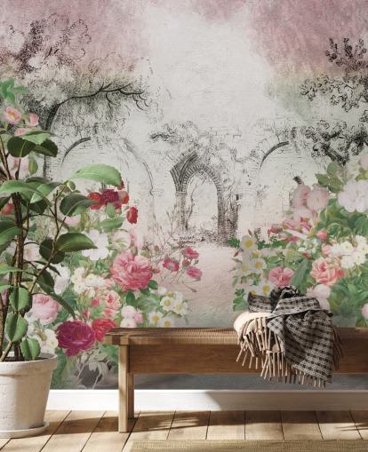 pretty rose garden wallpaper