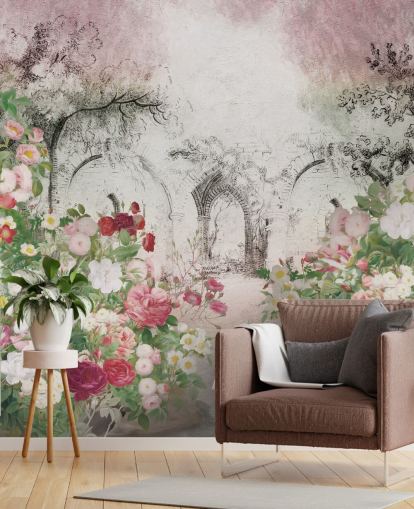 pretty rose garden wallpaper