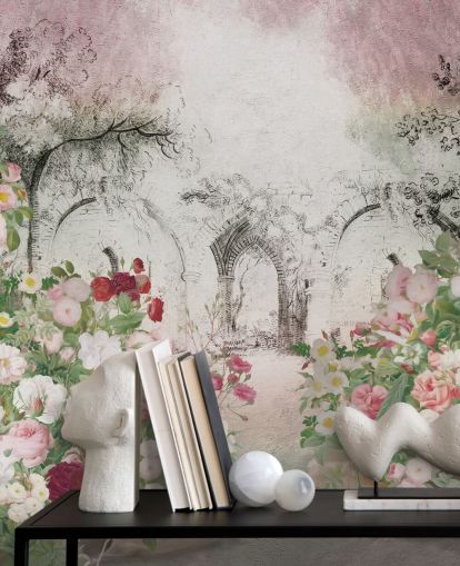 pretty rose garden wallpaper