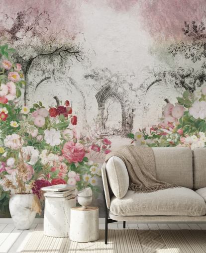 pretty rose garden wallpaper