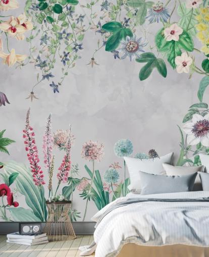 vilda blommor i en ram tapet