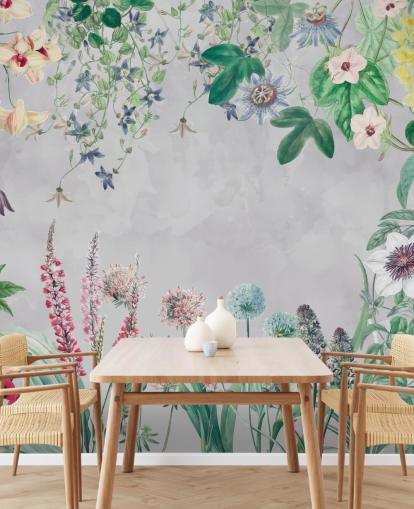 Fondos de flores silvestres en un marco