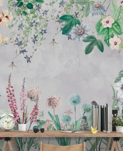 wild flowers in a frame wallpaper