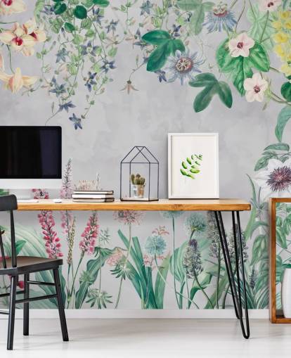 wild flowers in a frame wallpaper