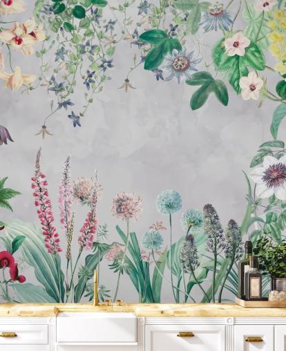 wild flowers in a frame wallpaper