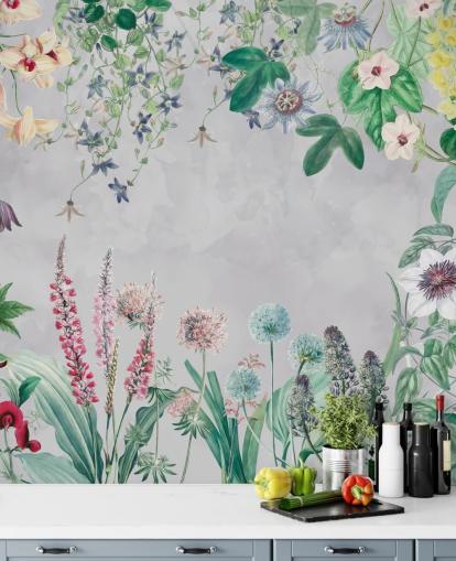 wild flowers in a frame wallpaper