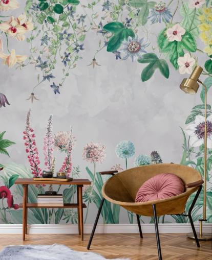 wild flowers in a frame wallpaper