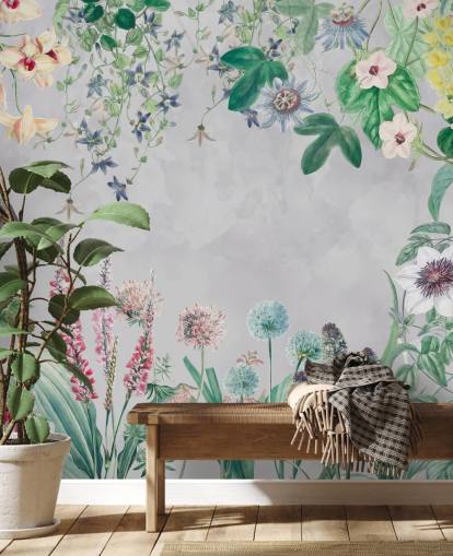 wild flowers in a frame wallpaper