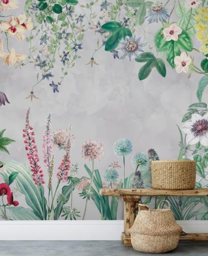 wilde Blumen in einer Rahmen-Tapete wilde Blumen in einer Rahmen-Tapete