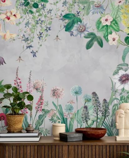 wild flowers in a frame wallpaper