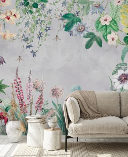 wild flowers in a frame wallpaper