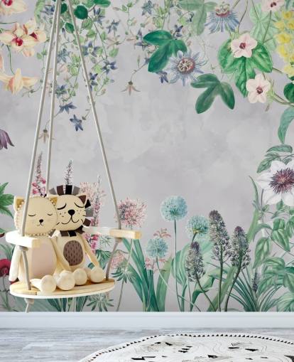 vilde blomster i en ramme tapet