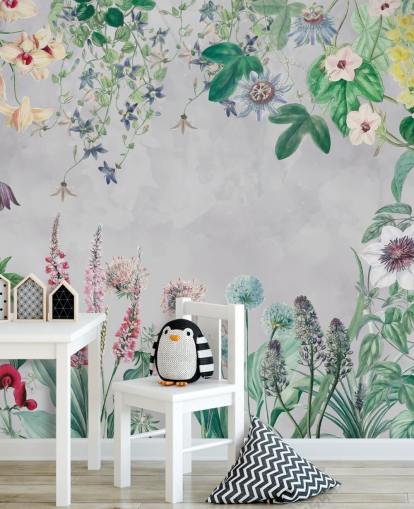 wild flowers in a frame wallpaper