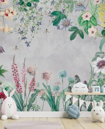 wild flowers in a frame wallpaper