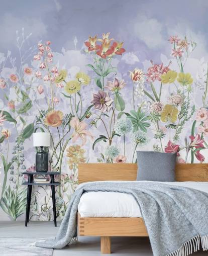ganske ville blomster tapet