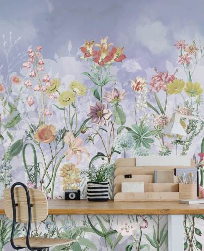 ganske ville blomster tapet