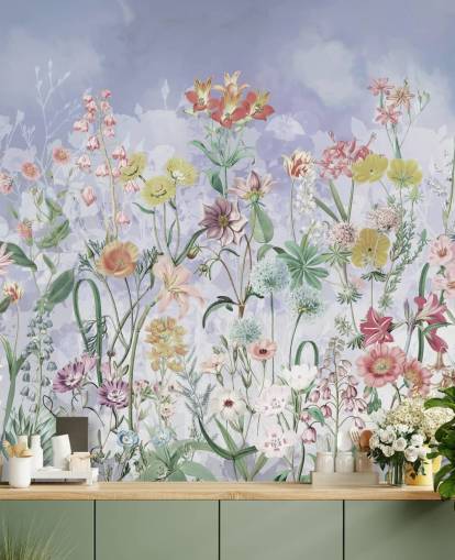 mooie wilde bloemen behang