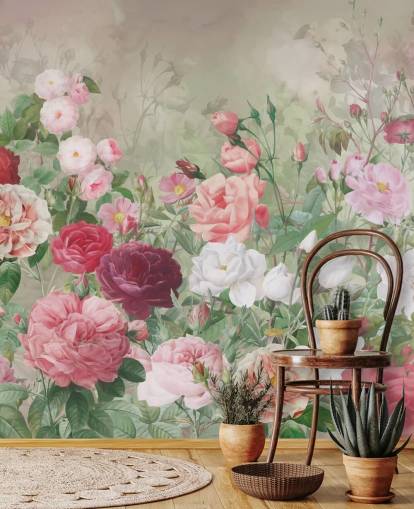 papel de parede rosa vermelha e rosa branca