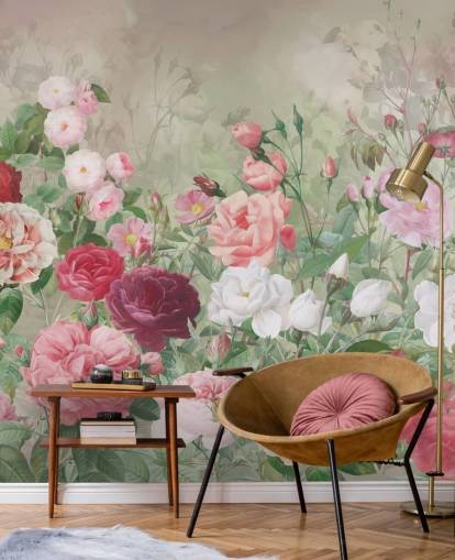 papel de parede rosa vermelha e rosa branca