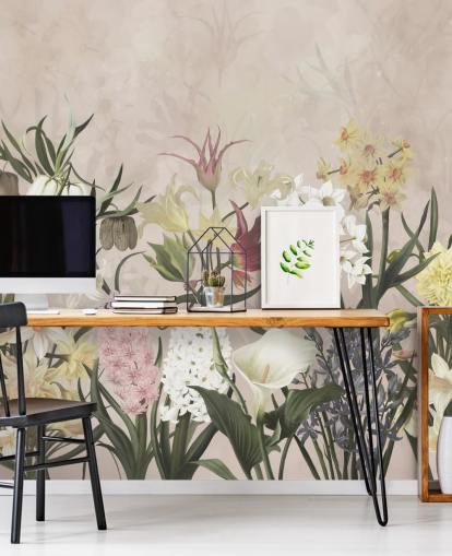 weide bloemen groeiend behang weide bloemen groeiend behang