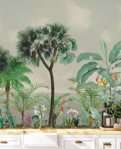 papel de parede jungle trees