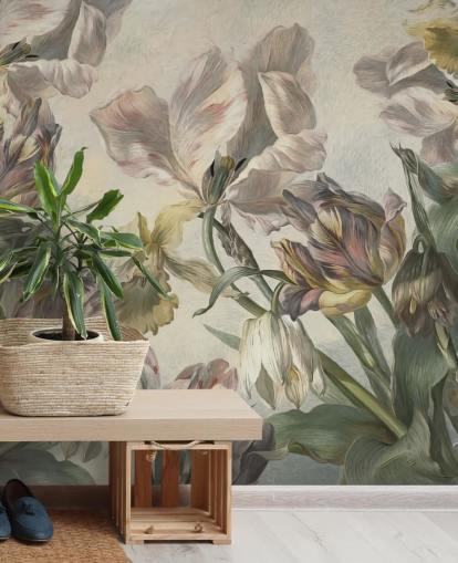 vintage stil tulipaner tapetmaleri kaldet Antique Tulians af Marina Stupakova til soveværelser og stuer vintage stil tulipaner tapetmaleri kaldet Antique Tulians af Marina Stupakova til soveværelser og stuer