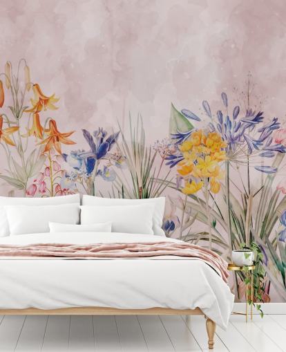 bunte Wildblumen Tapete