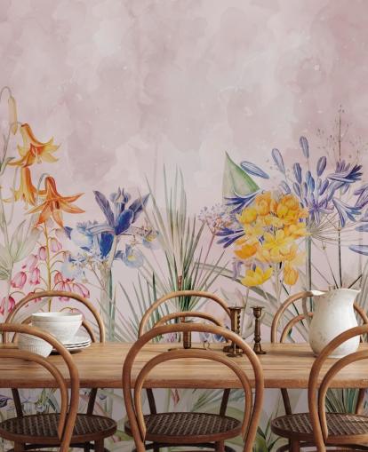 fargerike ville blomster tapet fargerike ville blomster tapet