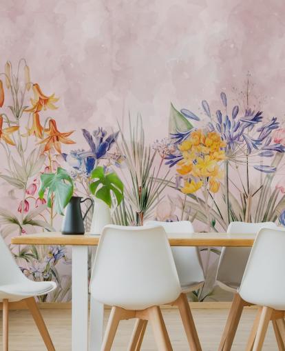 papel pintado de flores silvestres