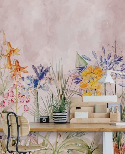 colourful wild flowers wallpaper