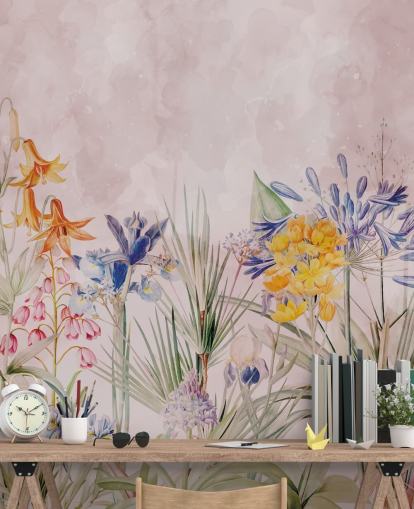 colourful wild flowers wallpaper