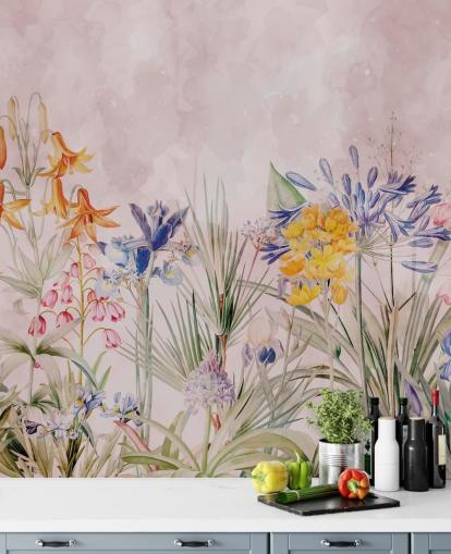 bunte Wildblumen Tapete