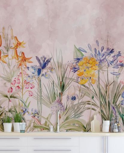 colourful wild flowers wallpaper