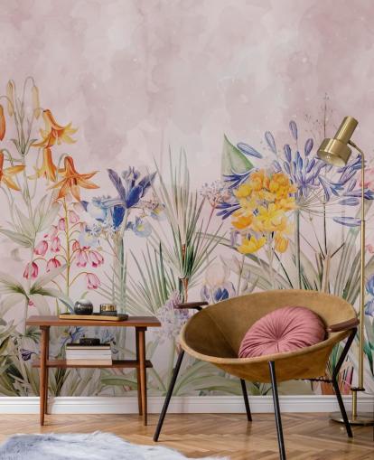 colourful wild flowers wallpaper