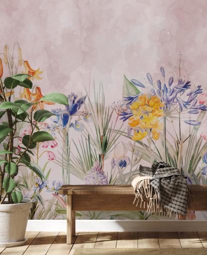 colourful wild flowers wallpaper