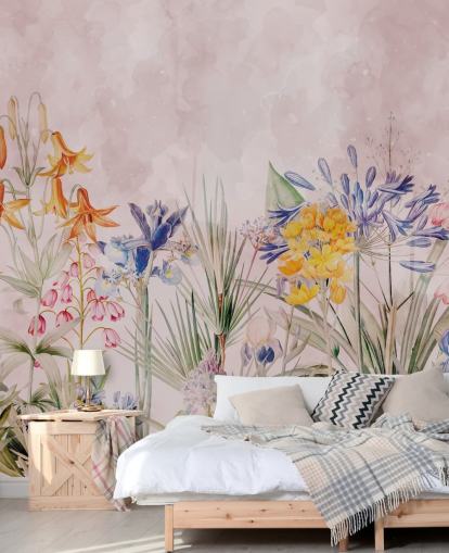 färgglada vilda blommor tapeter