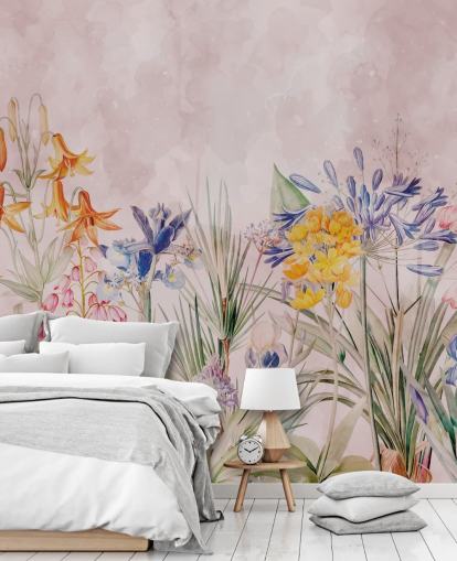 papel pintado de flores silvestres papel pintado de flores silvestres