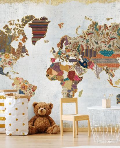 kuviollinen ja värikäs maailmankartta tapetti kuviollinen ja värikäs maailmankartta tapetti